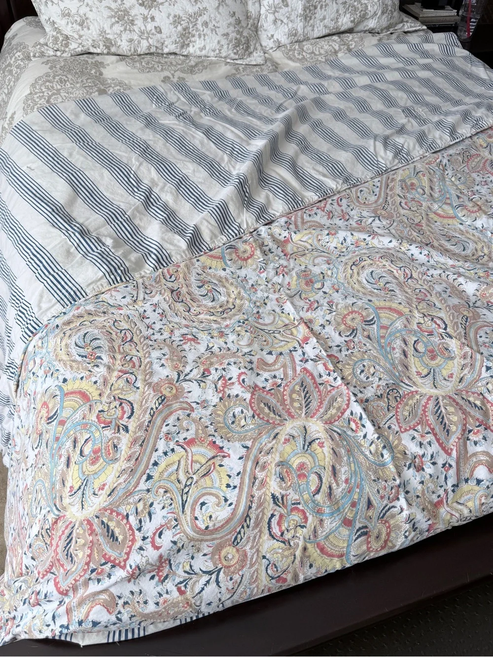 Ralph Lauren Classic Paisley Queen Duvet Stripe Reverse